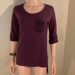 Hi-Lo Tunic Print Pocket